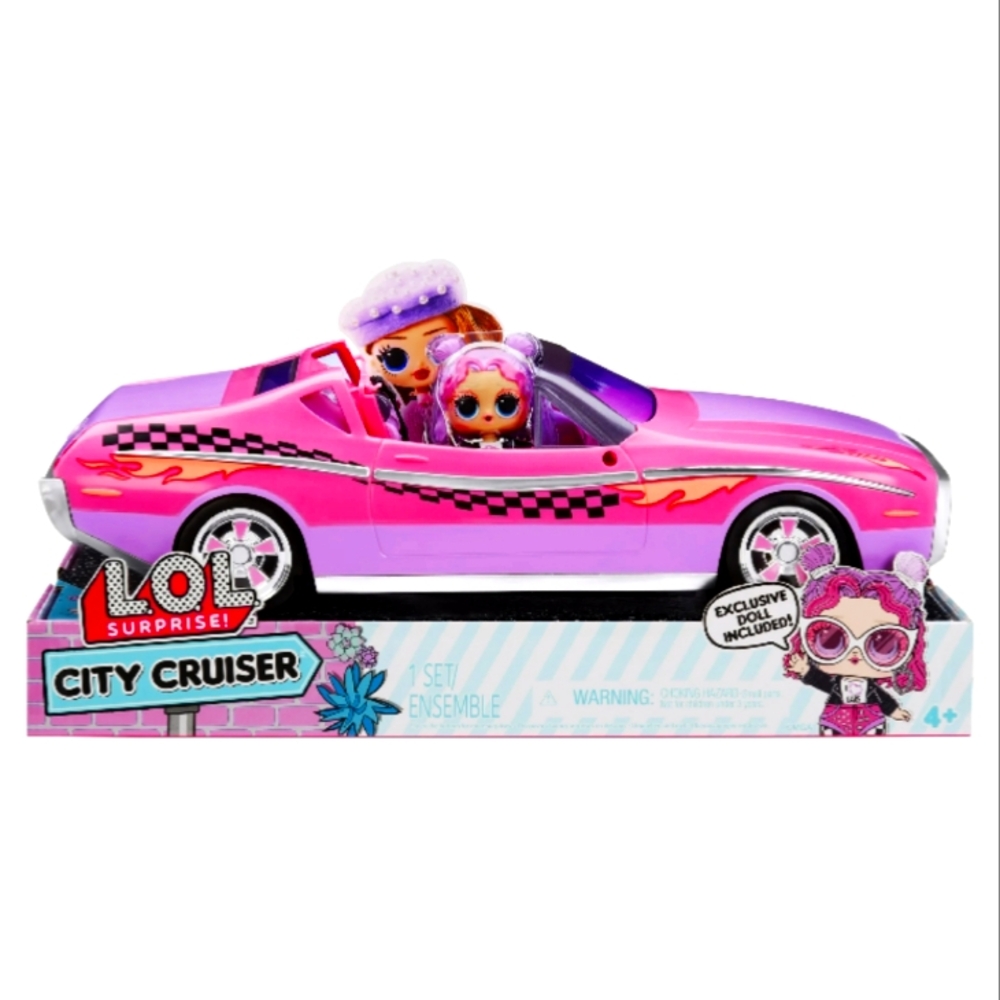 LOL Surprise City Cruiser, Pink and Purple Sports Car, Fabulous Features with Ex